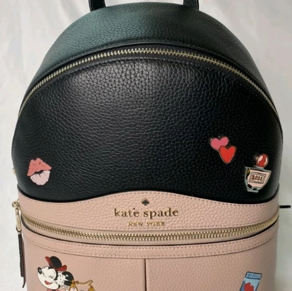 Kate Spade SET x Disney Minnie Mouse Medium Backpack & L Zip Bi-fold Wallet